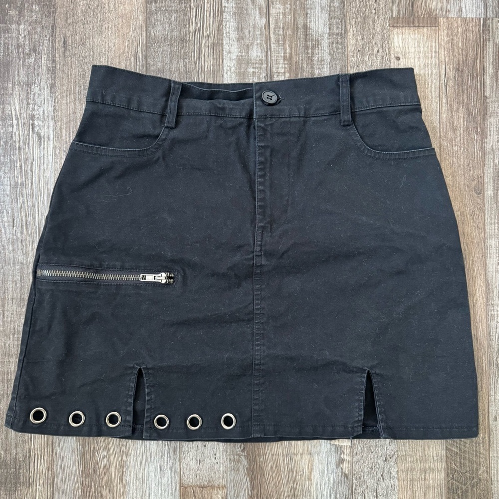 Carmar Black Denim Skirt